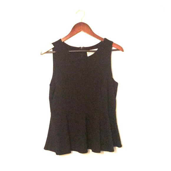 Philosophy Black Peplum Top - Picture 2 of 7